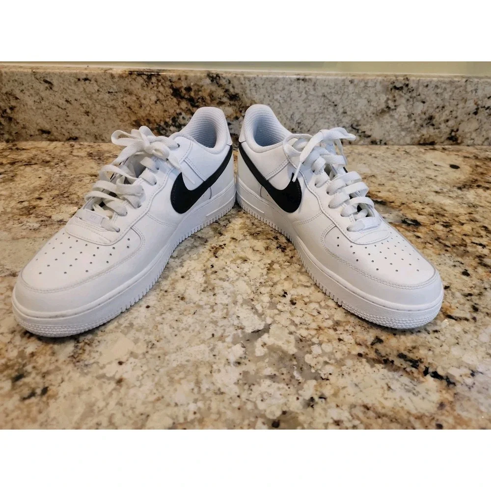 NIKE AIR FORCE 1 LOW ID NIKE BY YOU HD WHITE-BLACK SZ 10 [CT7875-994] Worn Once
